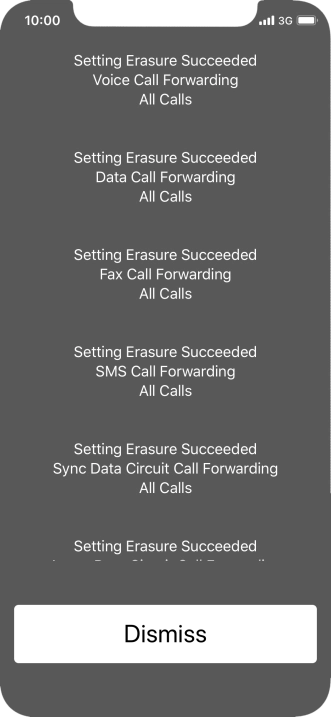 Press Dismiss. Press Dismiss.