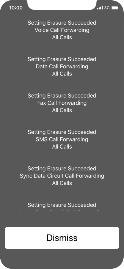 Press Dismiss. Press Dismiss.