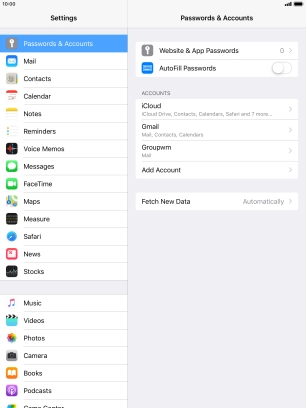 Press the required account. Press the required account.