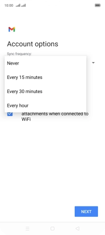 Press the required setting. Press the required setting.