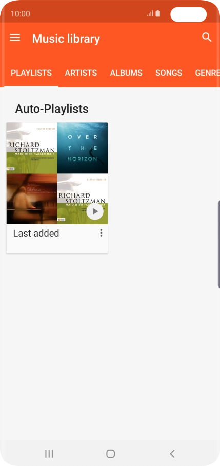 Press the required category and go to the required audio file. Press the required category and go to the required audio file.
