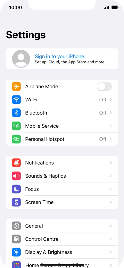 Press Sign in to your iPhone. Press Sign in to your iPhone.