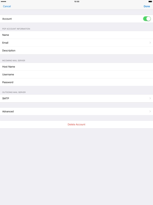 Press SMTP. Press SMTP.