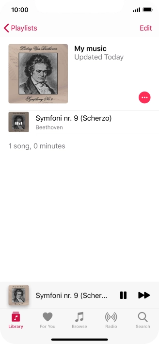 Press the song title. Press the song title.