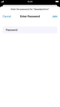 Key in the password for the Wi-Fi network and press Join. Key in the password for the Wi-Fi network and press Join.