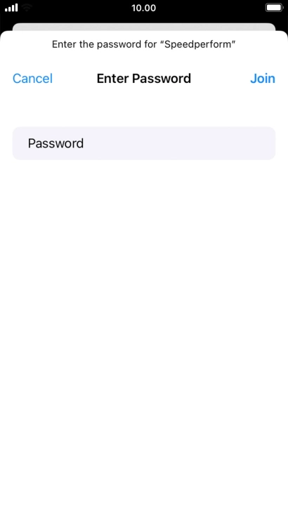 Key in the password for the Wi-Fi network and press Join. Key in the password for the Wi-Fi network and press Join.
