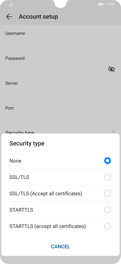 Press None to turn off the function. Press None to turn off the function.