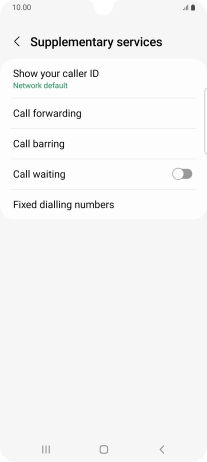 Press Call forwarding. Press Call forwarding.