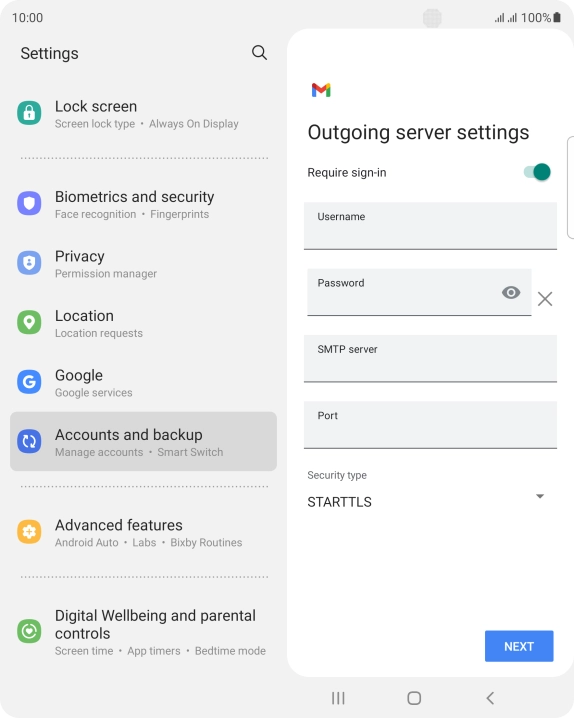 Press the indicator next to Press the indicator next to