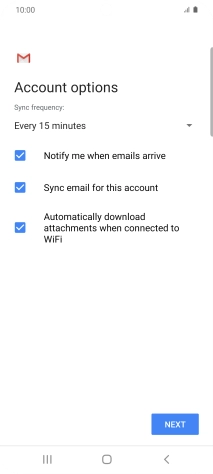 If this screen is displayed, you email account has been recognised and set up automatically. Follow the instructions on the screen to key in more information and finish setting up your phone. If this screen is displayed, you email account has been recognised and set up automatically. Follow the instructions on the screen to key in more information and finish setting up your phone.