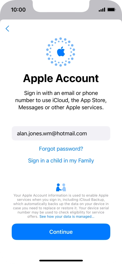 Press Continue. Press Continue.