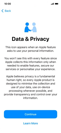 Press Continue. Press Continue.