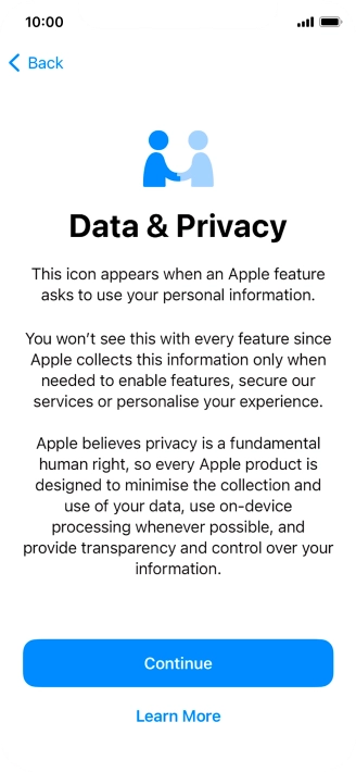 Press Continue. Press Continue.