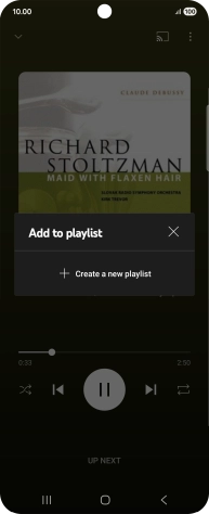 Press Create a new playlist. Press Create a new playlist.