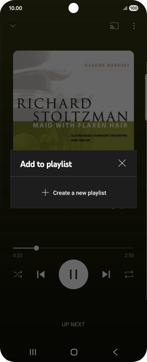Press Create a new playlist. Press Create a new playlist.