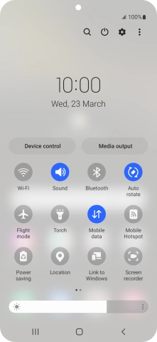 Press the settings icon. Press the settings icon.