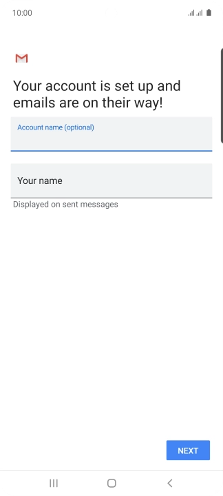 Press Your name and key in the required sender name. Press Your name and key in the required sender name.