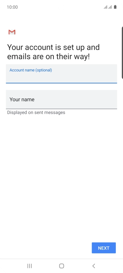 Press Your name and key in the required sender name. Press Your name and key in the required sender name.
