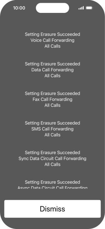 Press Dismiss. Press Dismiss.