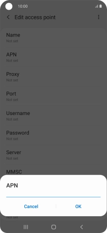 Key in live.vodafone.com and press OK. Key in live.vodafone.com and press OK.