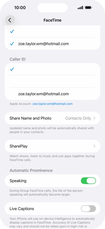 Press the required setting below Press the required setting below