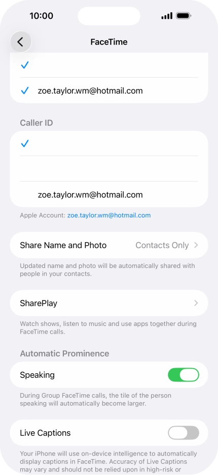 Press the required setting below Press the required setting below