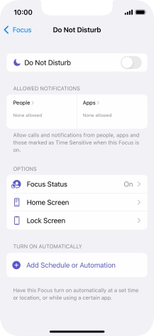 Press People and follow the instructions on the screen to select which contacts you would like to receive calls and notifications from when Do Not Disturb is turned on. Press People and follow the instructions on the screen to select which contacts you would like to receive calls and notifications from when Do Not Disturb is turned on.