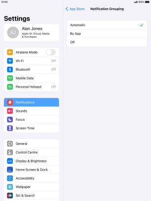 Press the required setting. Press the required setting.