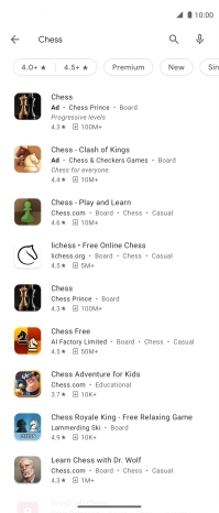 Press the required app. Press the required app.