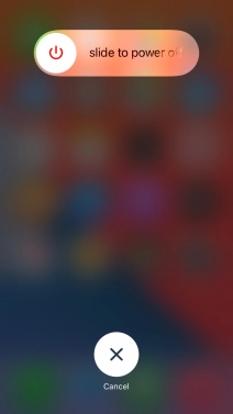 Press and drag the power off icon right. Press and drag the power off icon right.