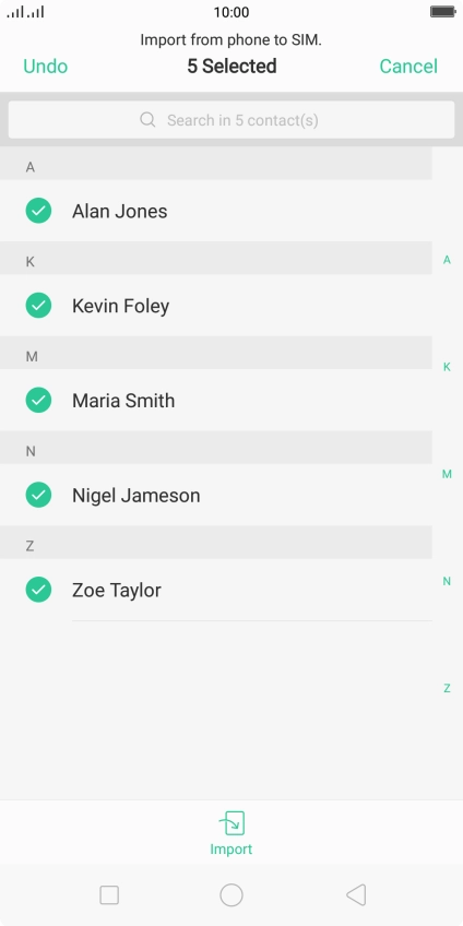 Press Import. Press Import.