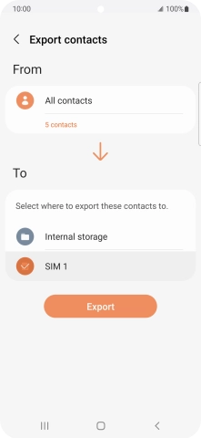 Press Export. Press Export.