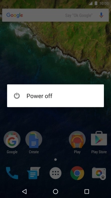 Press Power off. Press Power off.