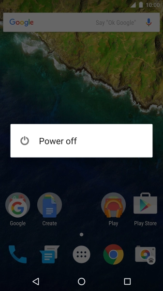 Press Power off. Press Power off.