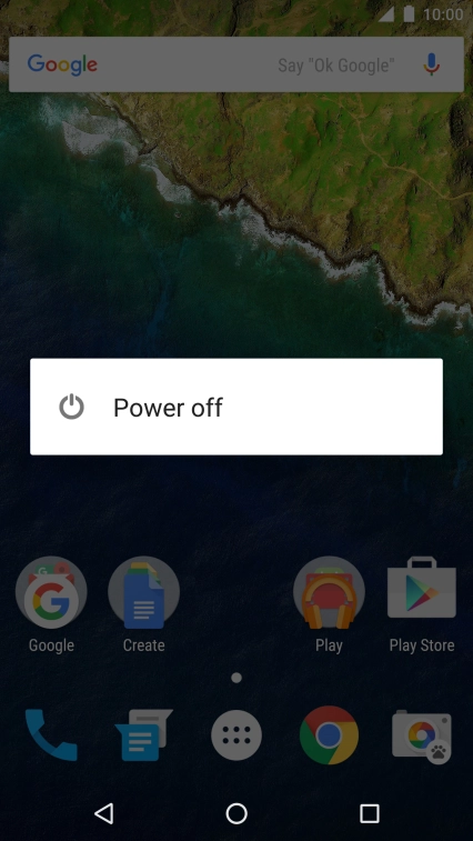 Press Power off. Press Power off.