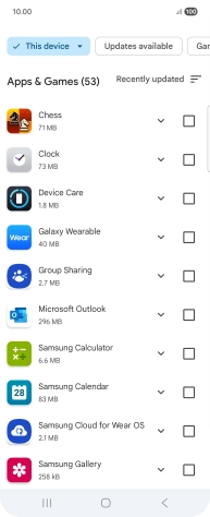 Press the required app. Press the required app.