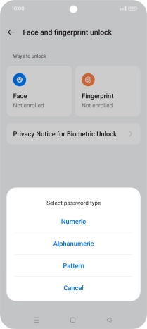 Press the required phone lock code. Press the required phone lock code.