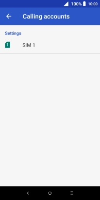 Press the name of the SIM. Press the name of the SIM.