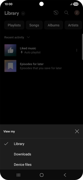 Press the required category and go to the required audio file. Press the required category and go to the required audio file.