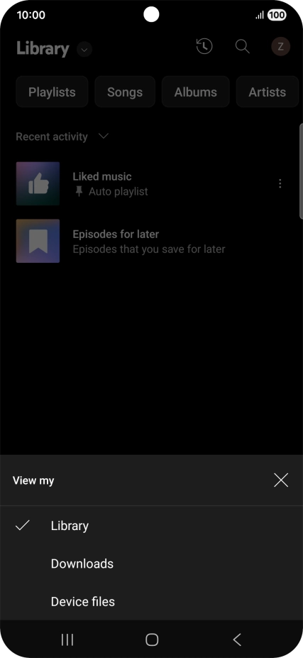Press the required category and go to the required audio file. Press the required category and go to the required audio file.