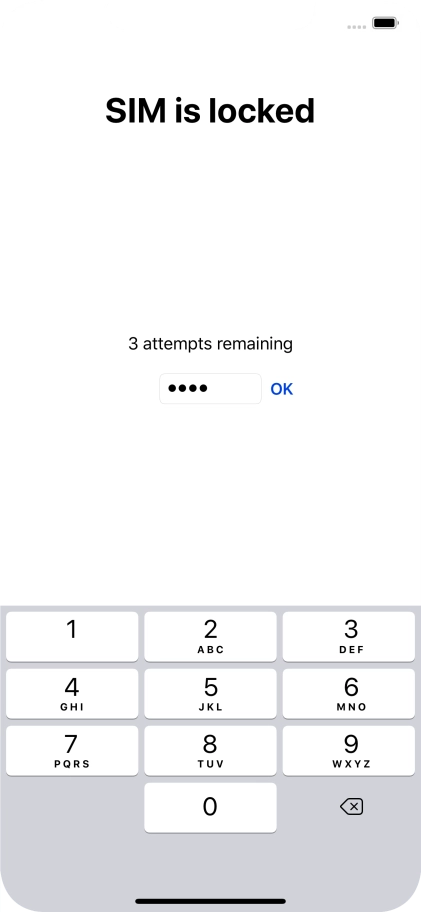 If your SIM is locked, key in your PIN and press OK. If your SIM is locked, key in your PIN and press OK.