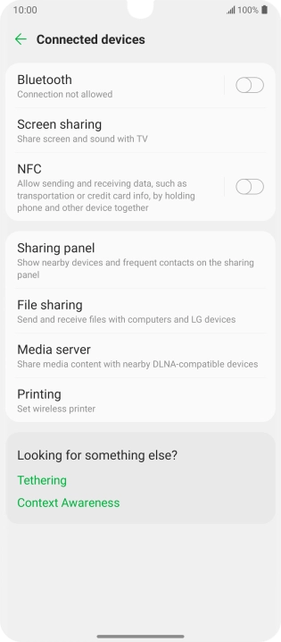 Press Bluetooth. Press Bluetooth.