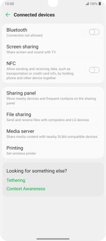 Press Bluetooth. Press Bluetooth.