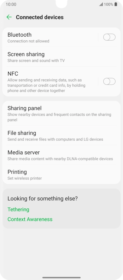 Press Bluetooth. Press Bluetooth.