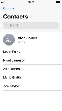 Press the required contact. Press the required contact.