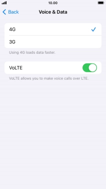 Press the required network mode. Press the required network mode.