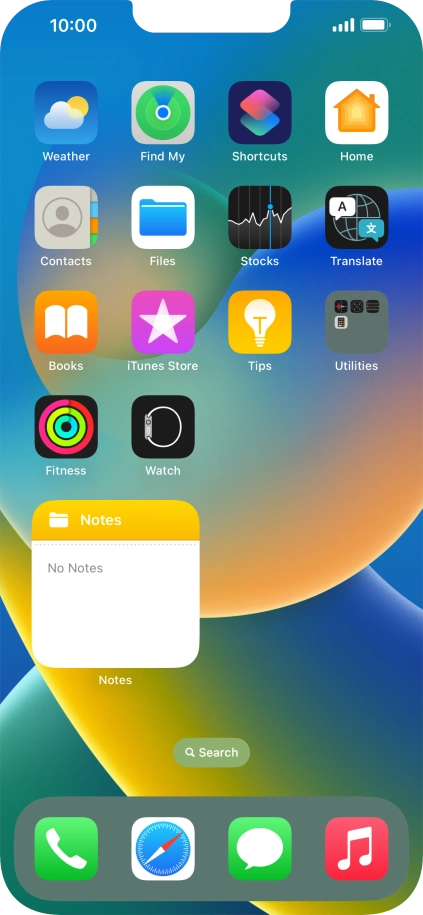 If you're using a Widget Stack: slide up or down on the stack to select the required widget. If you're using a Widget Stack: slide up or down on the stack to select the required widget.