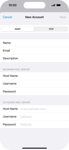 Press Host Name and key in the name of your email provider's outgoing server. Please note that if you can't send email messages when using your email provider's outgoing server, key in smtp.vodafone.net.au (Vodafone's outgoing server). Press Host Name and key in the name of your email provider's outgoing server. Please note that if you can't send email messages when using your email provider's outgoing server, key in smtp.vodafone.net.au (Vodafone's outgoing server).