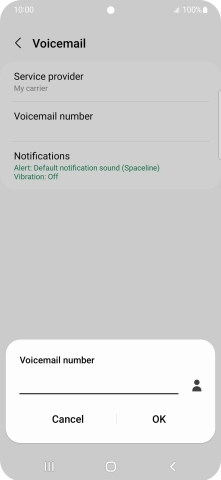 Key in +61414121121 and press OK. Key in +61414121121 and press OK.