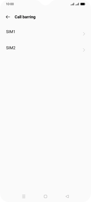 Press the name of the SIM. Press the name of the SIM.